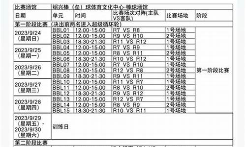 2023年亚运赛程表-2023年亚运会